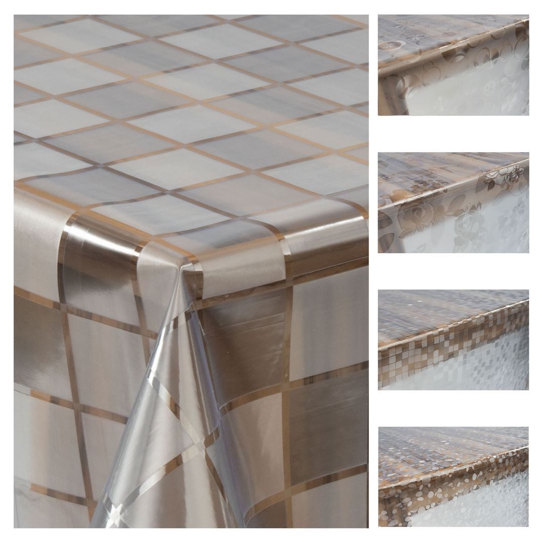 laro Tischdecke Laro Premium Line 0,3mm weich transparente Muster Tischdecke Folie PVC