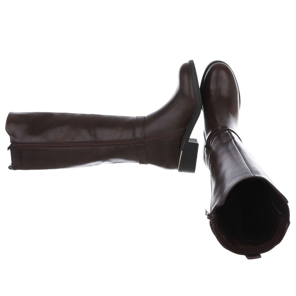 Ital-Design Elegante Damen-Stiefel mit elastischen Einsätzen und Komfort St günstig online kaufen