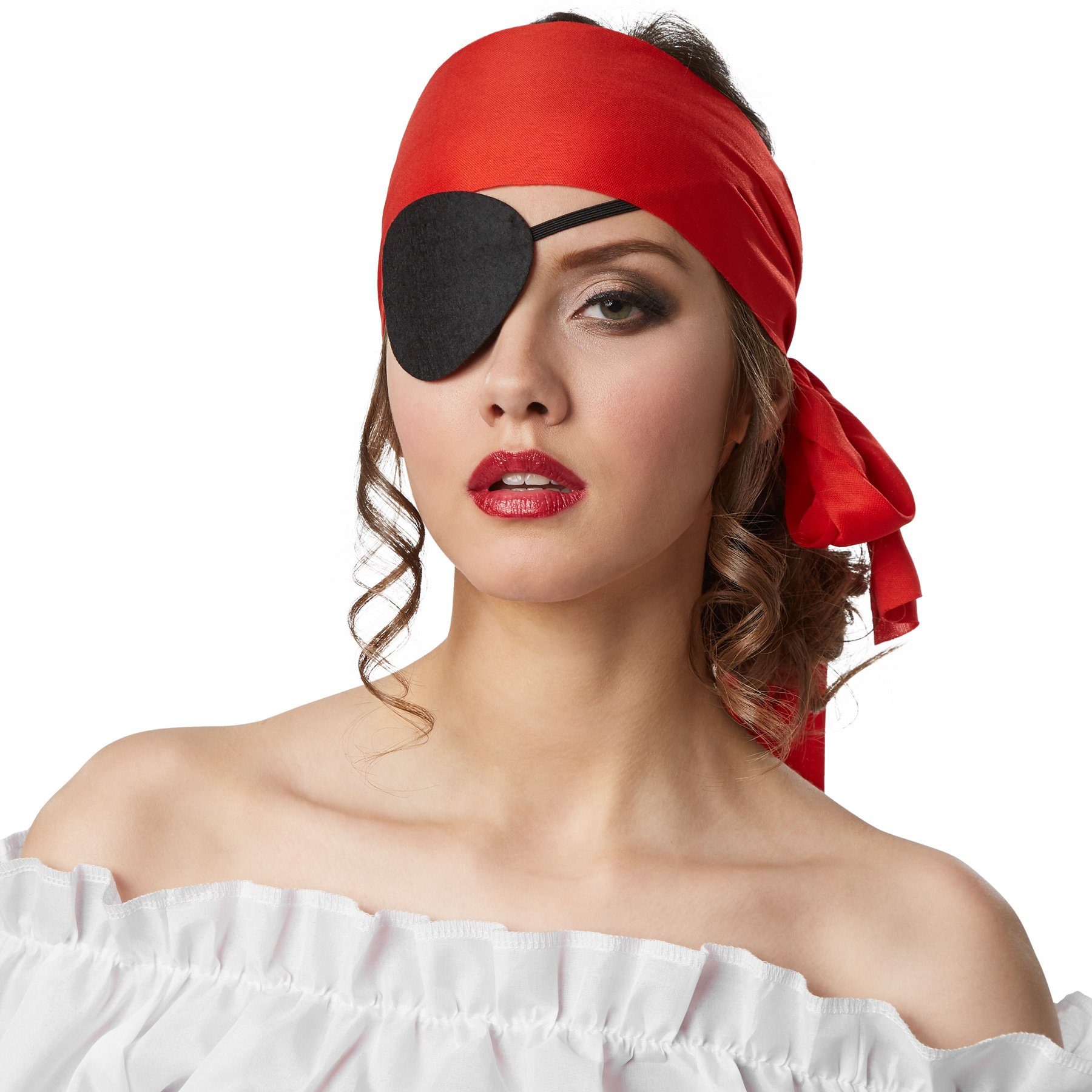 dressforfun Piraten-Kostüm Frauenkostüm Freibeuterin der Meere, Freibeuterin-Outfit in rot-weiß-schwarzem Look