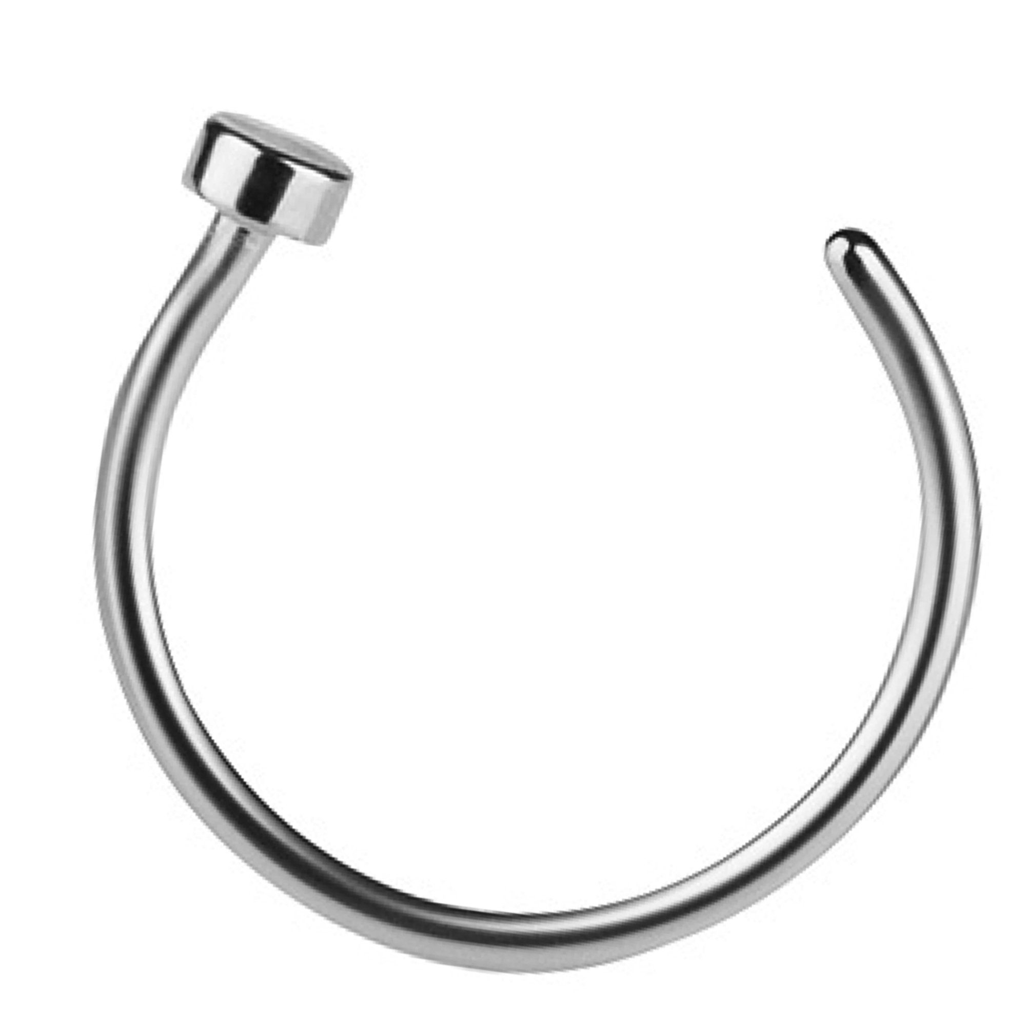 Taffstyle Nasenpiercing Fake Ring Piercing Hoop Septum Lippe Brust Intim, Nasenpiercing Nasenring Hoop Clip On Tragus Helix Ohr Nase Ohrpiercing Silber