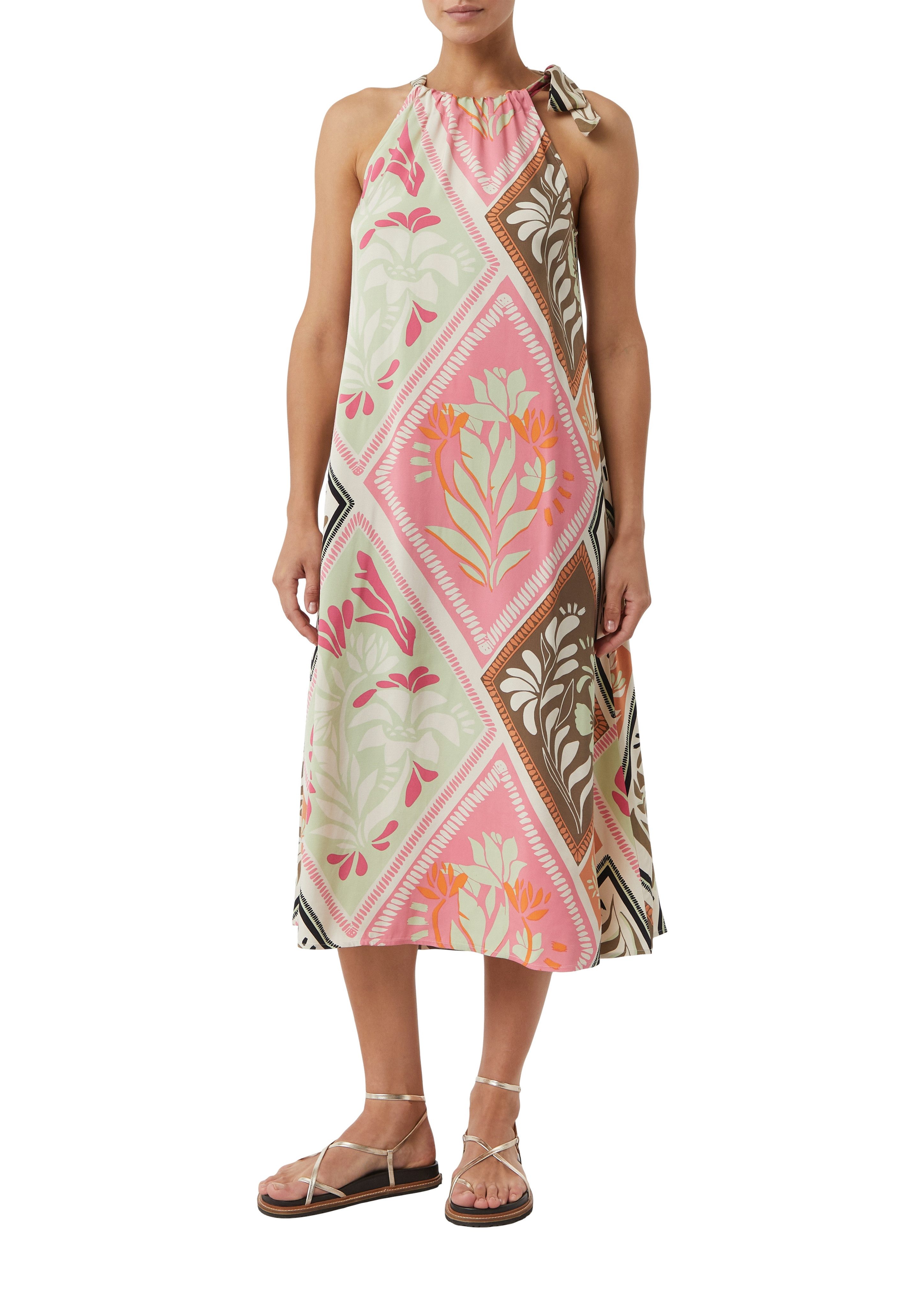 comma Trägerkleid mit floralem Muster günstig online kaufen