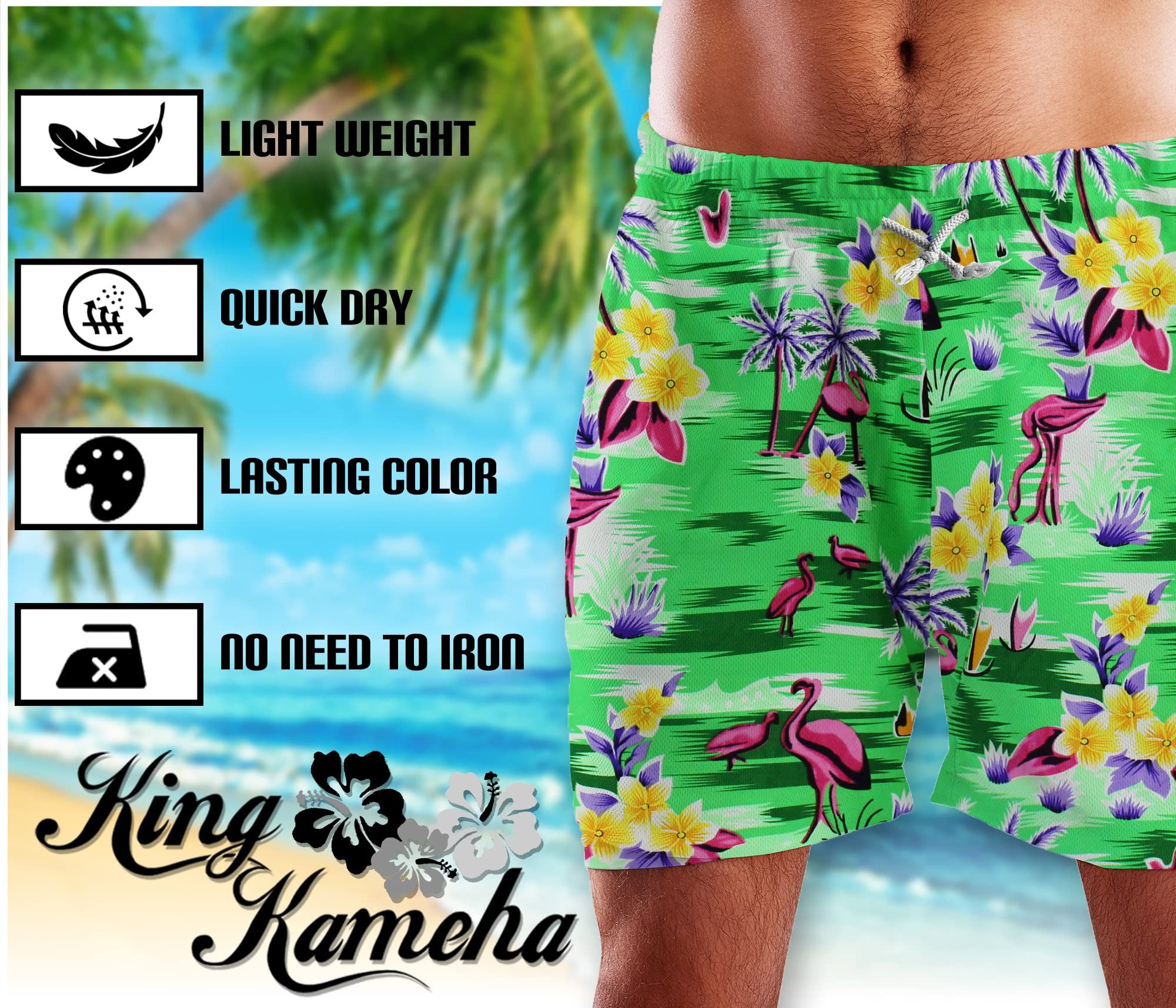 King Kameha Badeshorts Flamingos Funky Hawaii günstig online kaufen