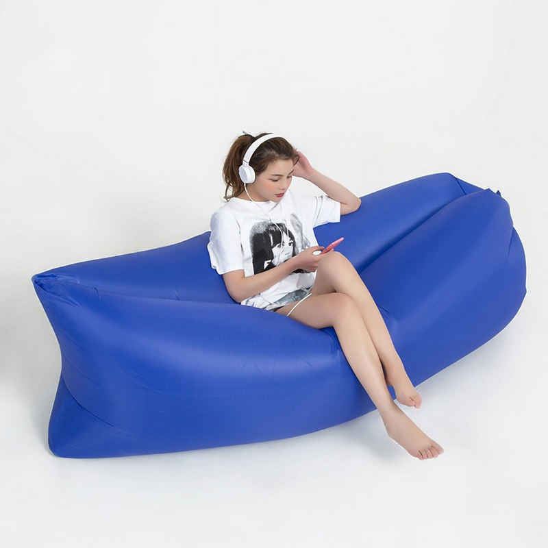 yozhiqu Luftsofa aufblasbares Sofa aus 210d Oxford-Stoff, wasserdichter 230 × 70 cm, Sofa Sessel, faltbarer und verschleißfester aufblasbarer Lounge Sessel