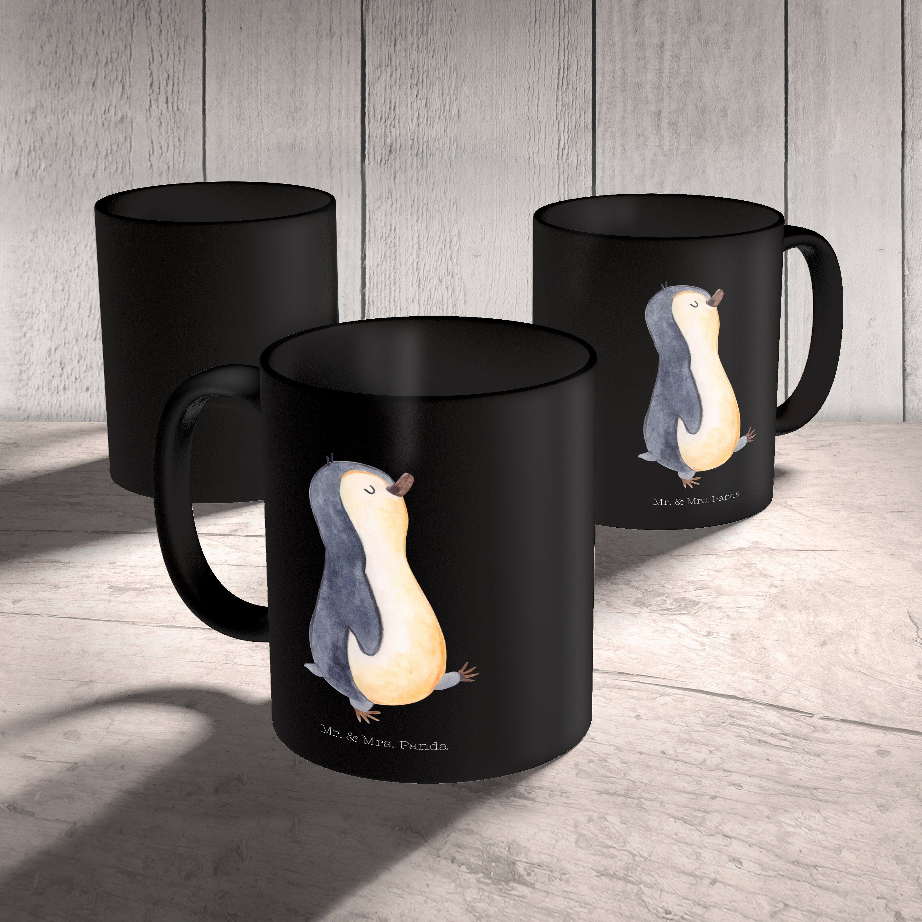 Mr. & Mrs. Panda Tasse Bruder, Keramik Kaffeebecher, Fami, Pinguin - - Schwarz Schwarz Geschenk, marschierend