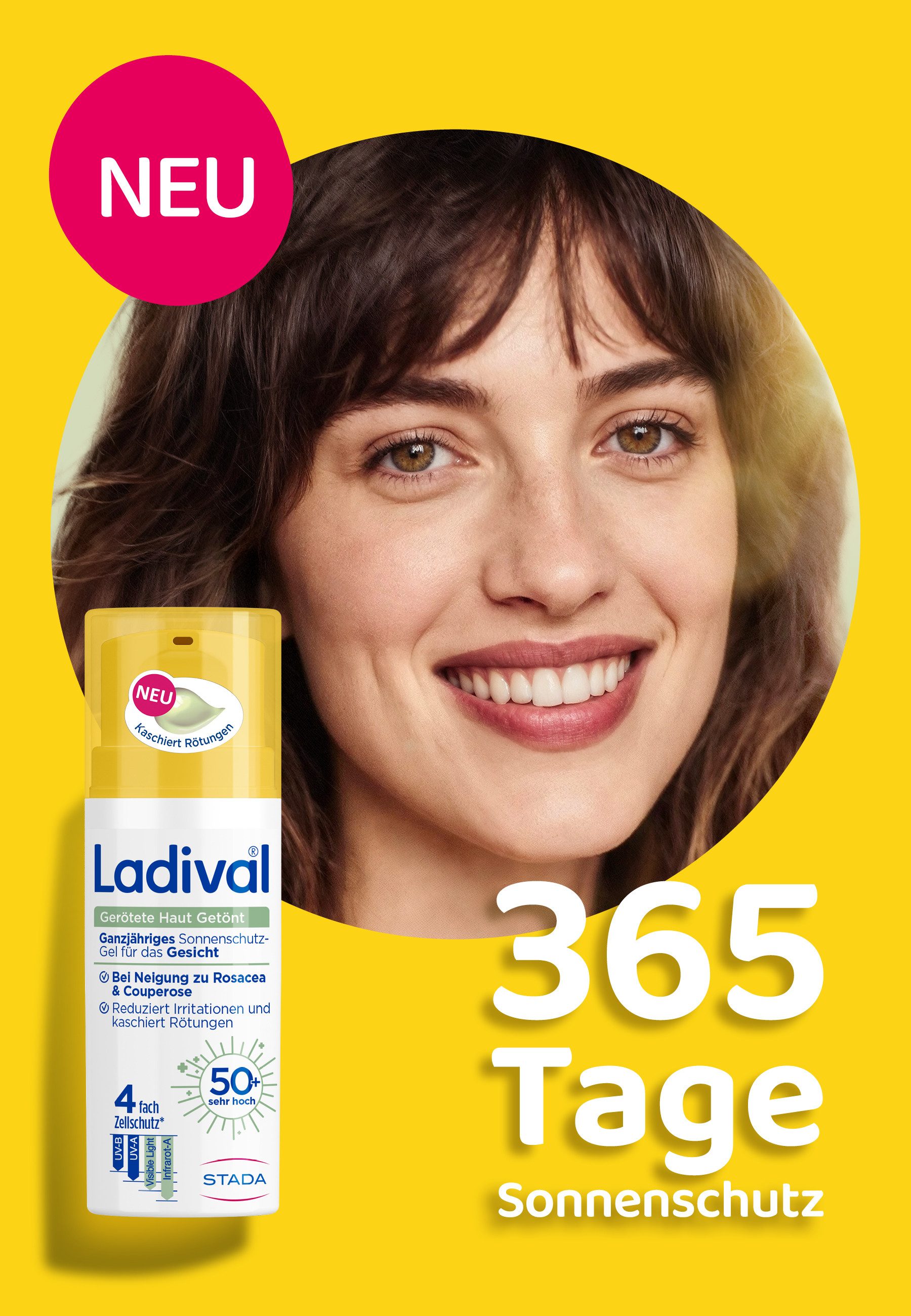 Ladival Sonnenschutzgel Gerötete Haut Getönt Sonnenschutz-Gel Gesicht LSF 50+, 1-tlg.