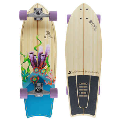 BTFL Skateboard ALVAR - Surfskate Board mit Kicktail (1-St)
