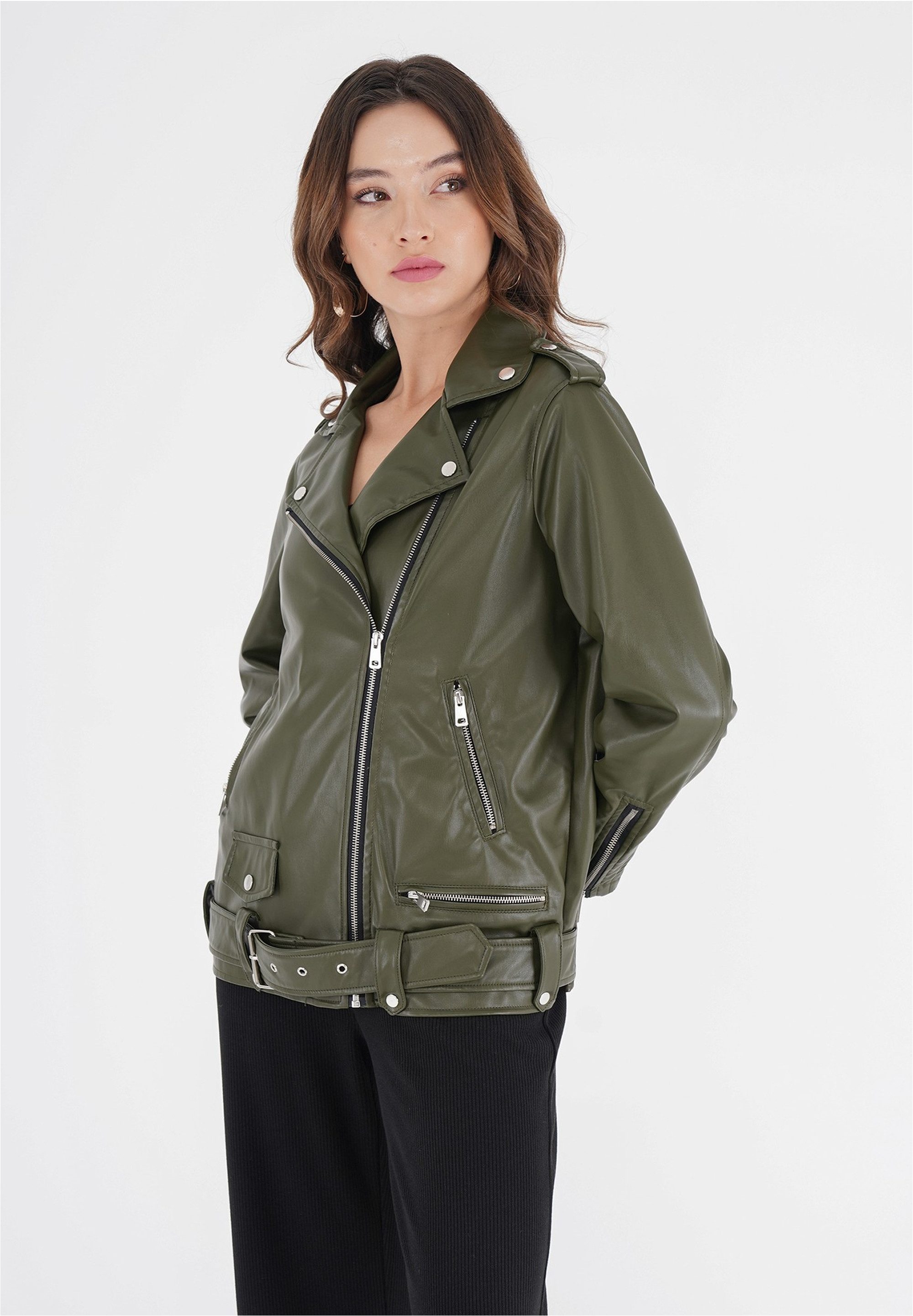 freshlions Lederimitatjacke Nela (1-St) in angesagter Kunstleder-Optik