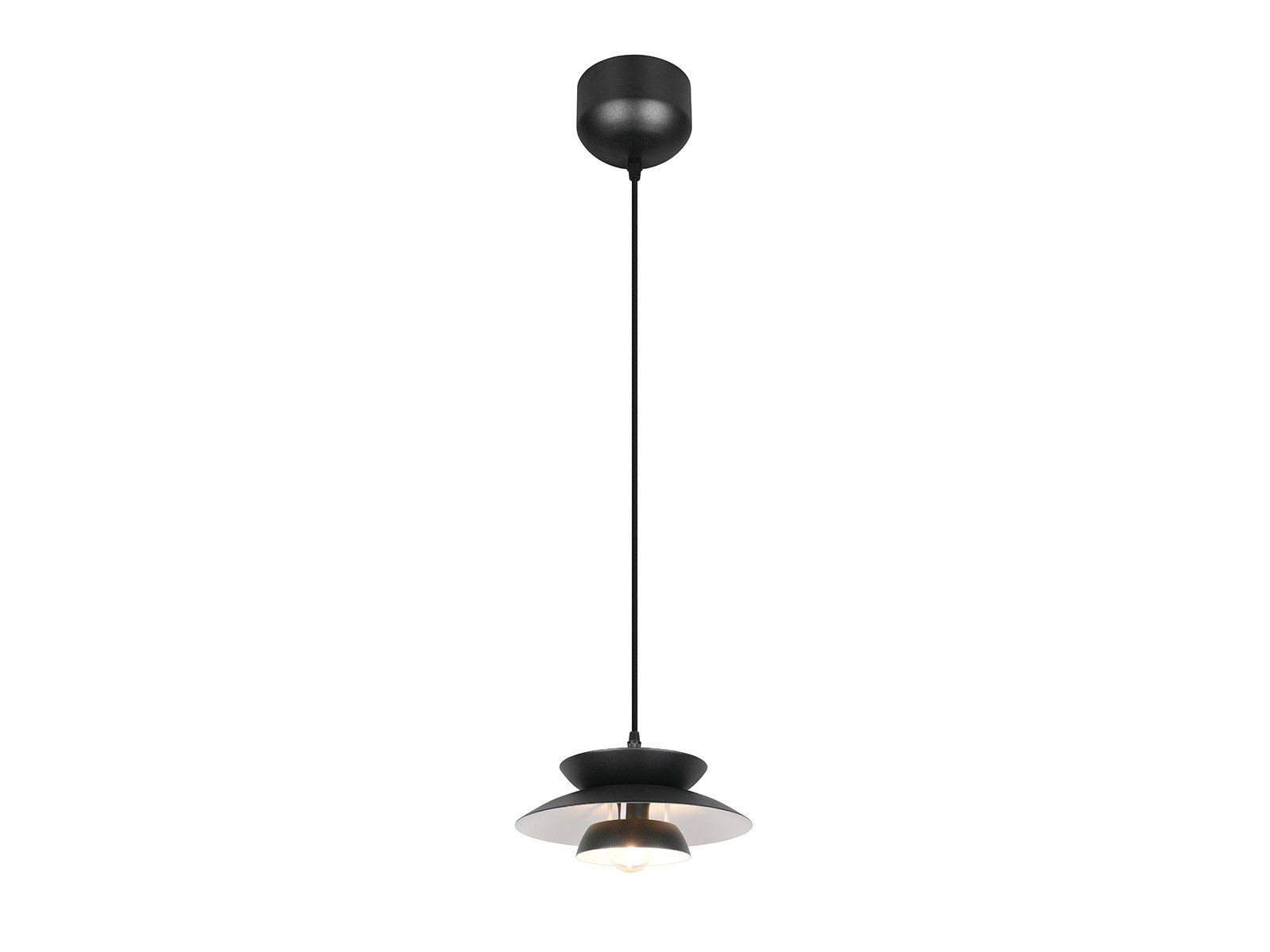 Reality Leuchten LED Pendelleuchte skandinavisch mit Metallschirm Ø 25cm, Dimmfunktion, LED wechselbar, Warmweiß, einflammig, Nordic Esstisch-Lampe hängend klein, inkl. Leuchtmittel