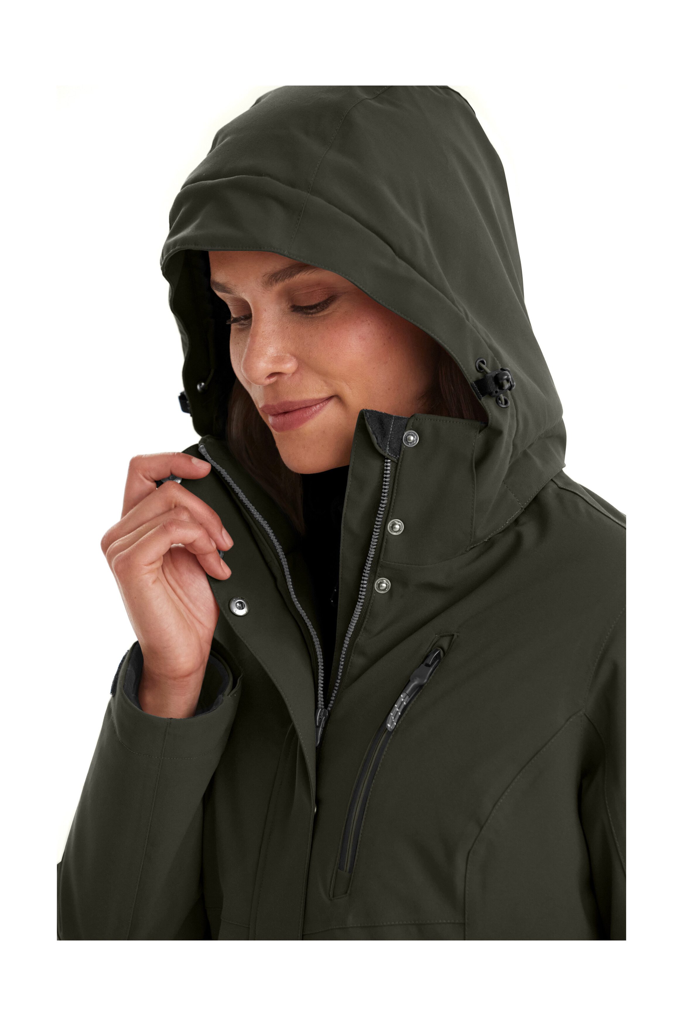 Killtec Parka KOW 165 WMN PRK Wasser- und winddichter Parka mit Teddyfleece und abnehmbarer Kapuze