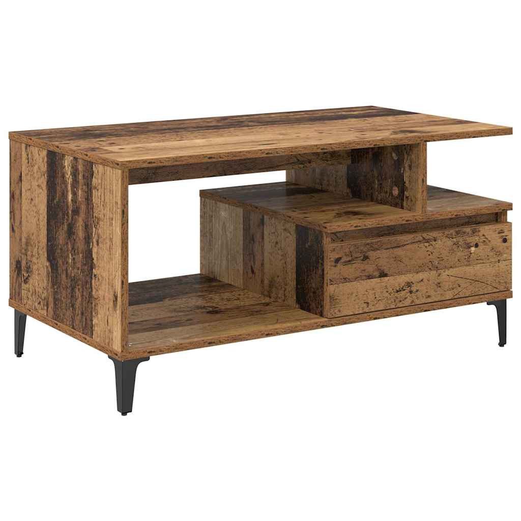 vidaXL Couchtisch Couchtisch Altholz 90 x 49 x 45 cm Holzwerkstoff (1-St)