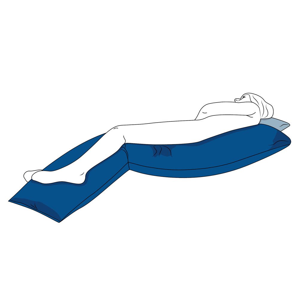 Softline Healthcare Products Lagerungskissen CAREPUR Seitenlagerungskissen, Größe M, 180 x 31 cm, blau