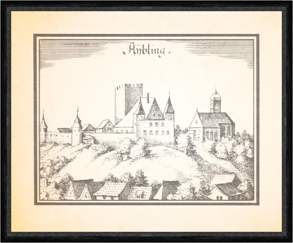 Kunstdruck Aybling Bad Aibling Schloss Prantseck Hofberg Sebastianikirche Faks_Me