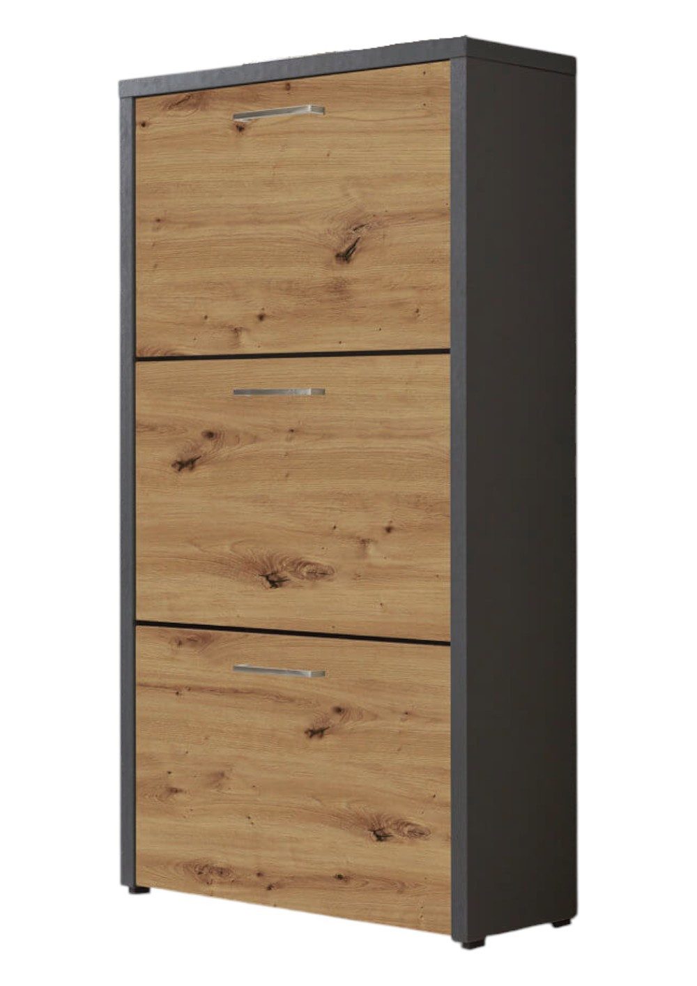 moebel-dich-auf Schuhkipper LYON (3 Klappen, Doppelwalze), Metallgriffe