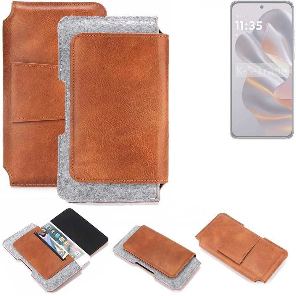K-S-Trade Handyhülle für Motorola Edge 50 Neo, Handyhülle Schutzhülle Gürteltasche Holster Gürtel Tasche