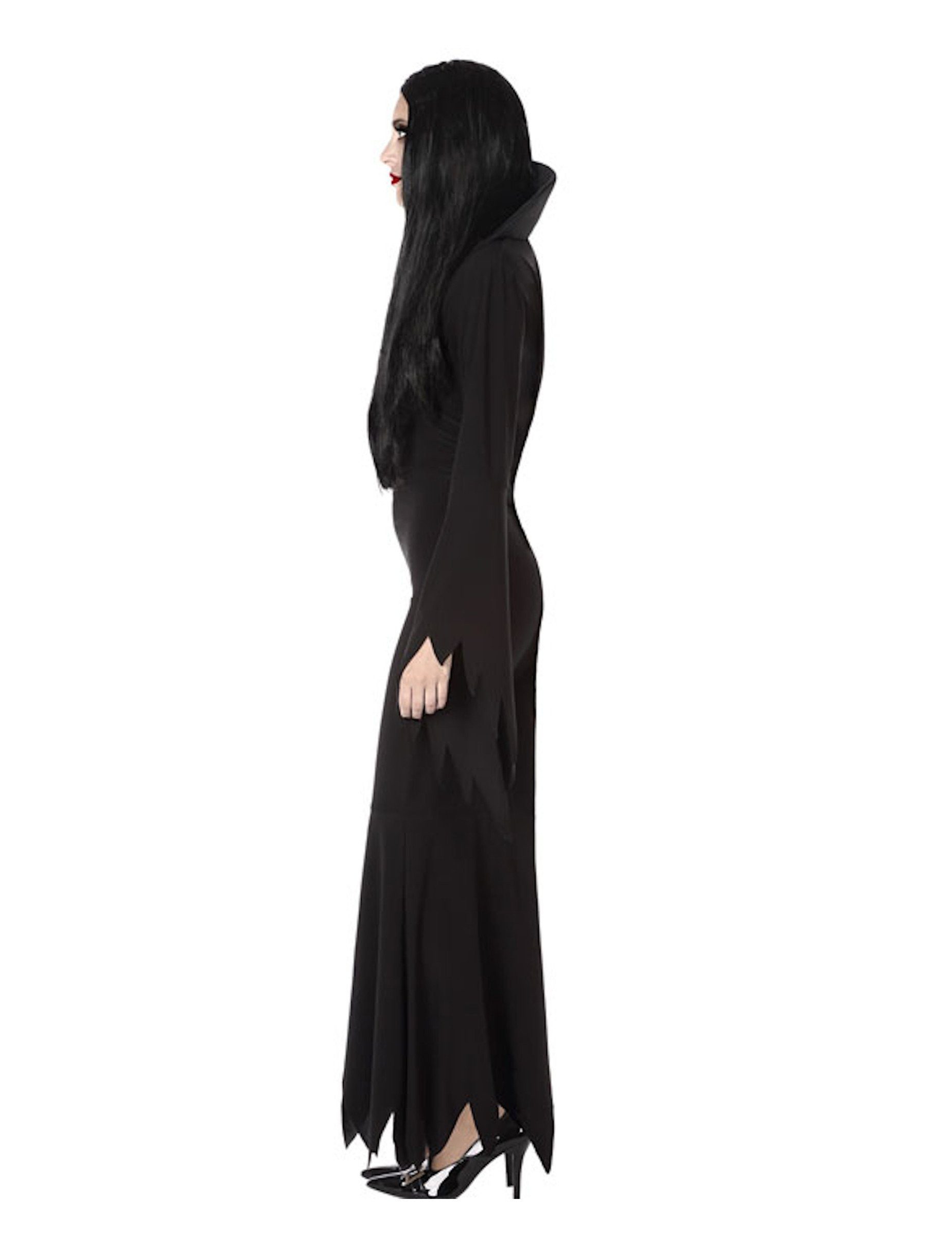atosa Kostüm Edle Gothic-Dame Kostüm für Halloween schwarz