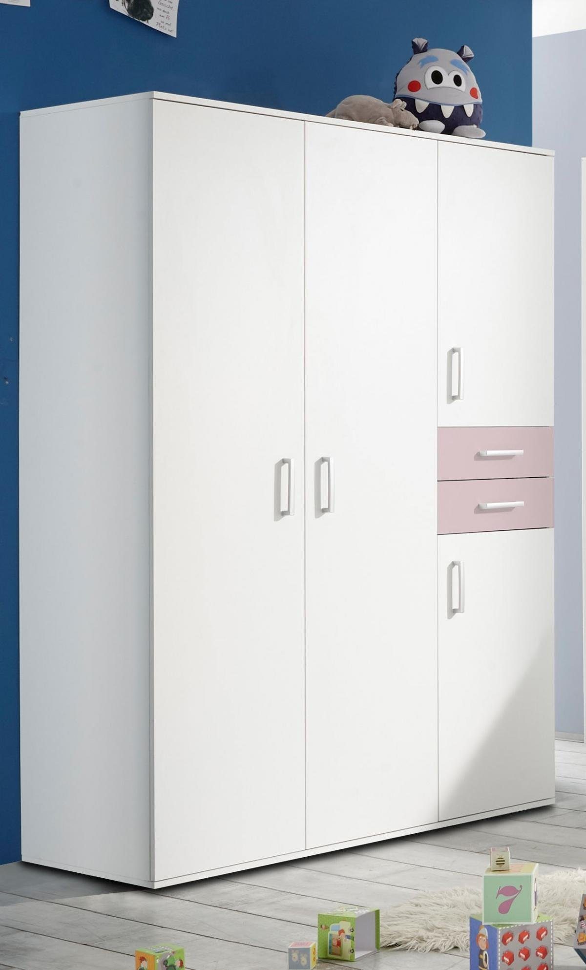 Storado Complete Baby Room Set "Sienna" White Matte / Lilac 7-Piece Baby Furniture