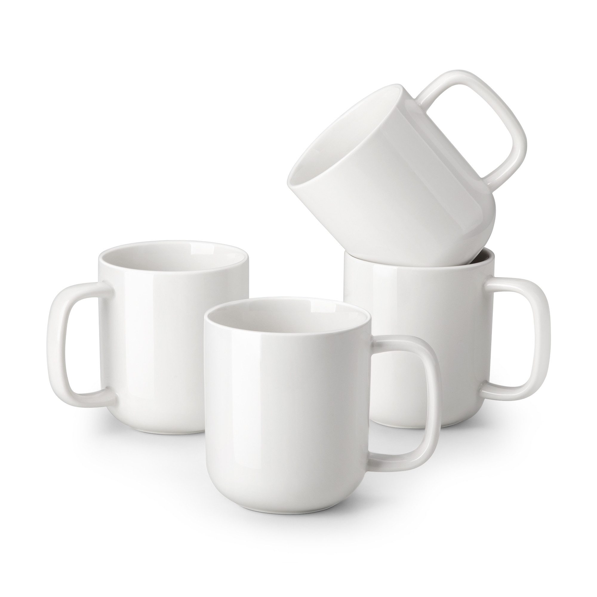 vancasso Tasse Tassen Set, Becher für 4/6, Porzellan, Weiß, 4-tlg., Porzellan