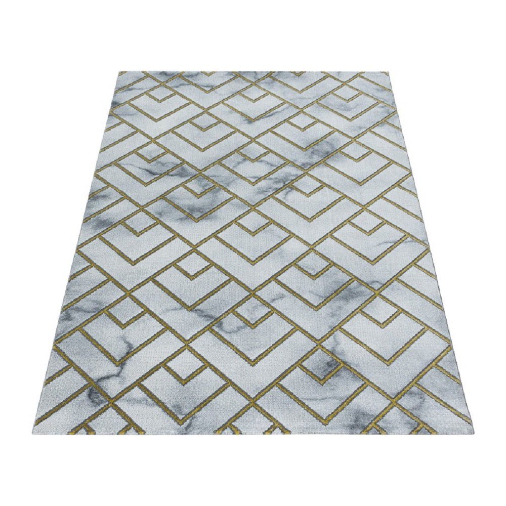 und mit exklusiver rechteck Teppich edel Teppich Gold Marmoroptik, modern, Giantore,