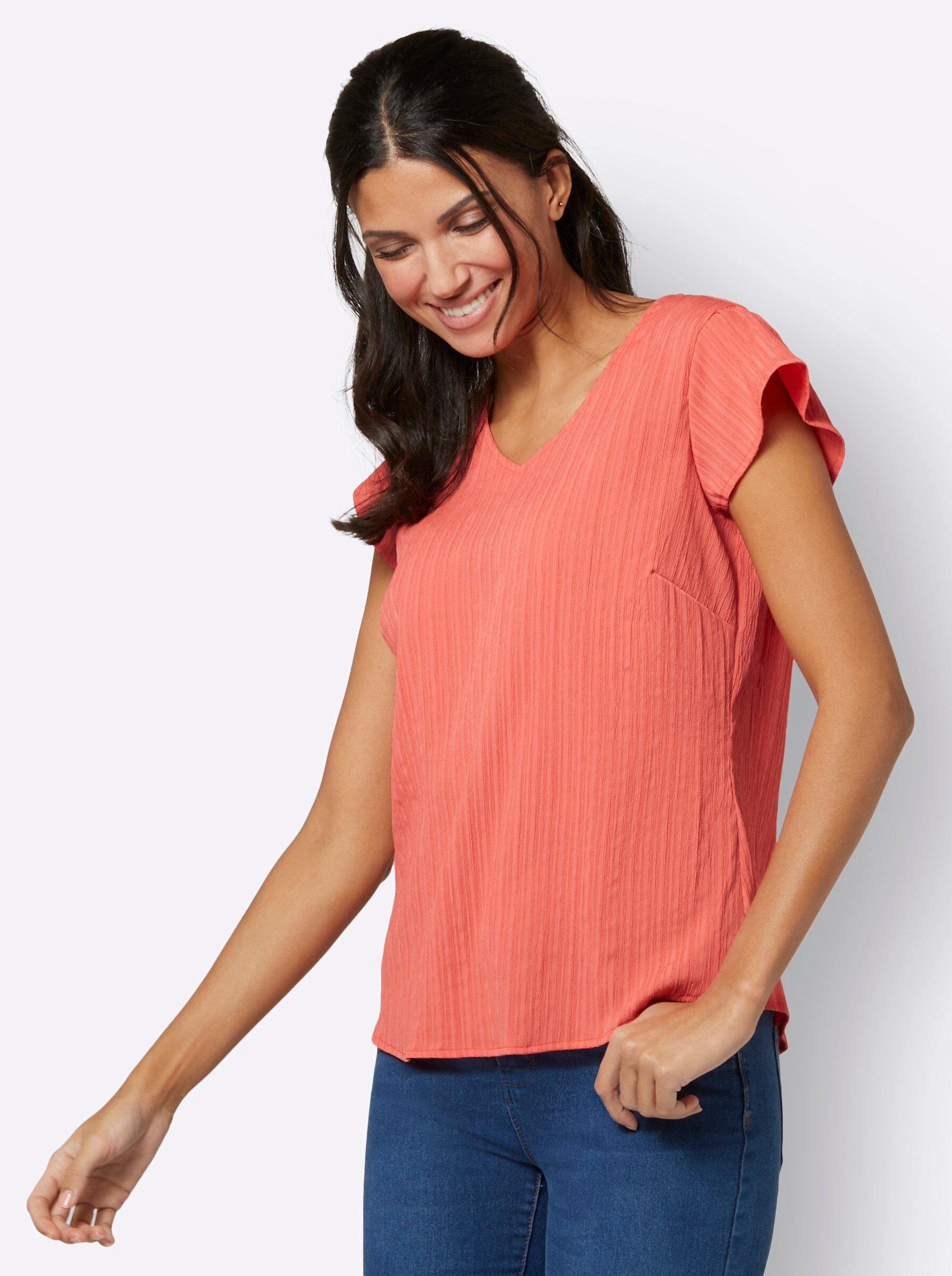 Sieh an! Klassische Bluse Kurzarm-Bluse günstig online kaufen