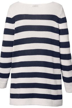 Janet & Joyce Sweatshirt Long-Pullover Ringel Rundhals Langarm