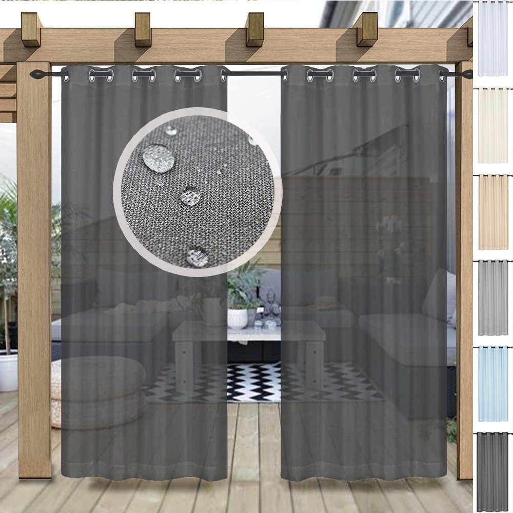 Jibenhome Gardine Wasserdicht Outdoor Vorhang mit günstig online kaufen