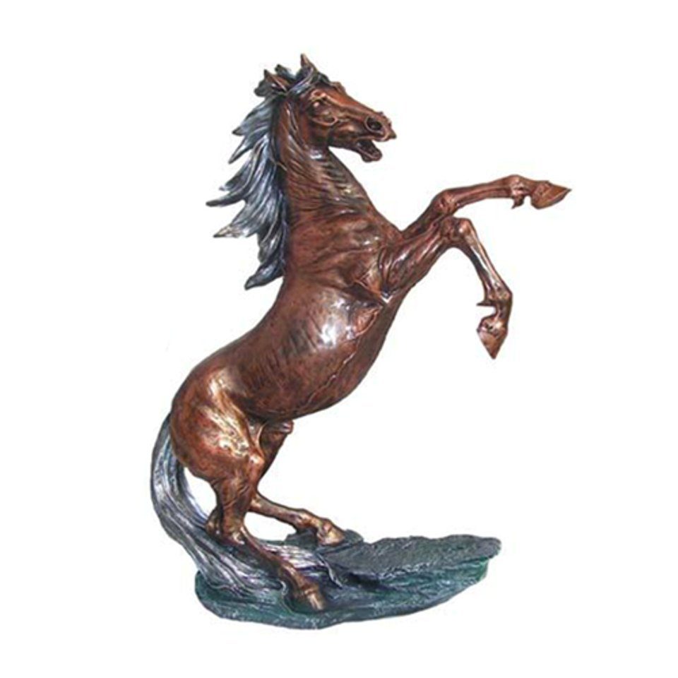 JVmoebel Dekofigur Skulptur pesare Pferde Abstrakte Kupfer Farbig Pegasus Pferd
