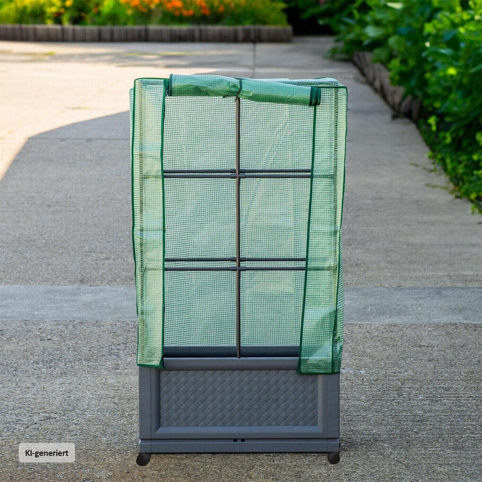 HTI-Living Gewächshaus Gewächshaus 60x30x106 cm mit Rollen, Stück, 1 Gewächshaus, Frühbeet Pflanzkasten