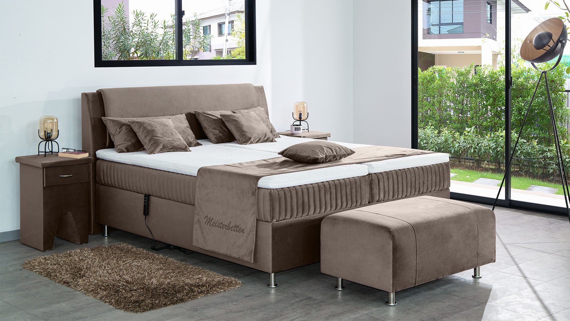 Meisterbetten Boxspringbett Mari (mit Motor, 7-Zonen günstig online kaufen