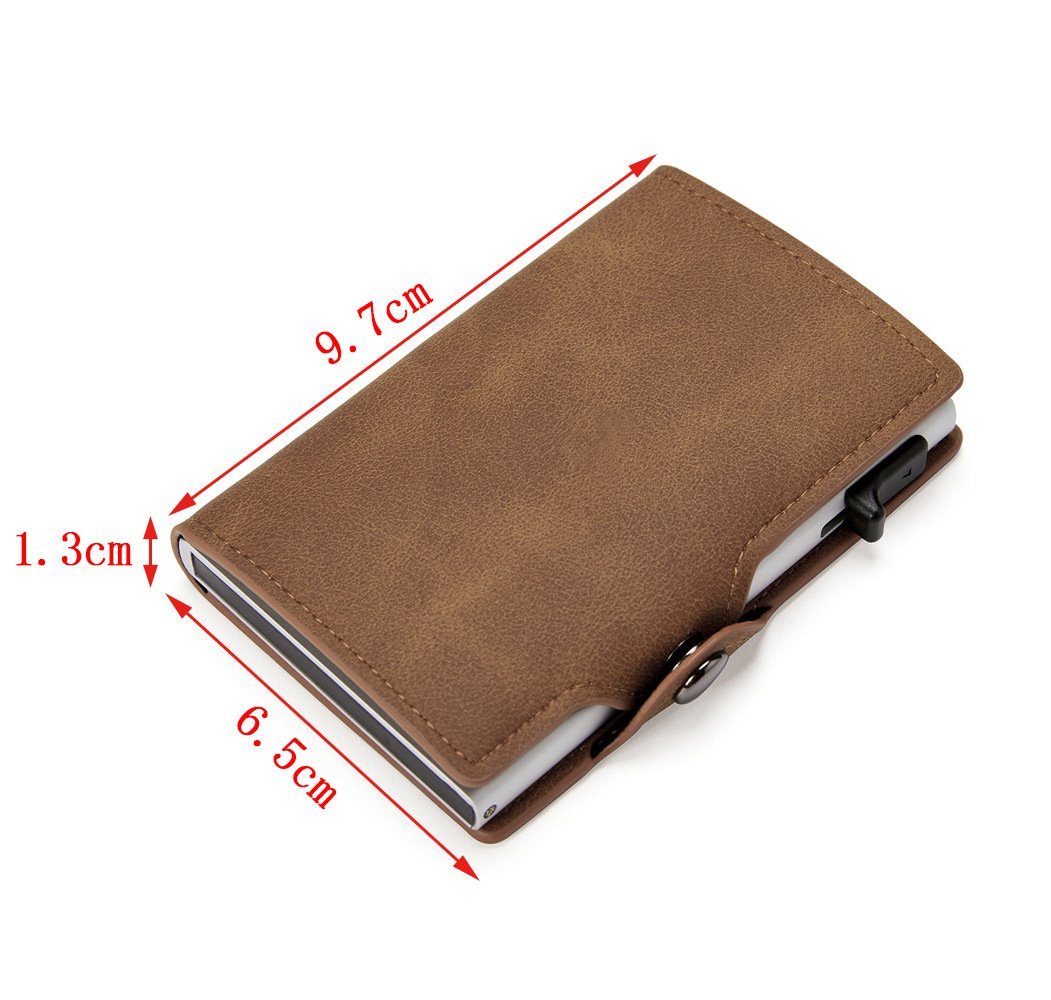 Geldbörse (Eine mit Brieftasche + eine GmbH Geschenkbox), DTC Mini Kreditkartenetui Smart Geschenkbox, Portmonee-RFID-Schutz (KZF4KEVO) Wallet Slim Wallet Herren