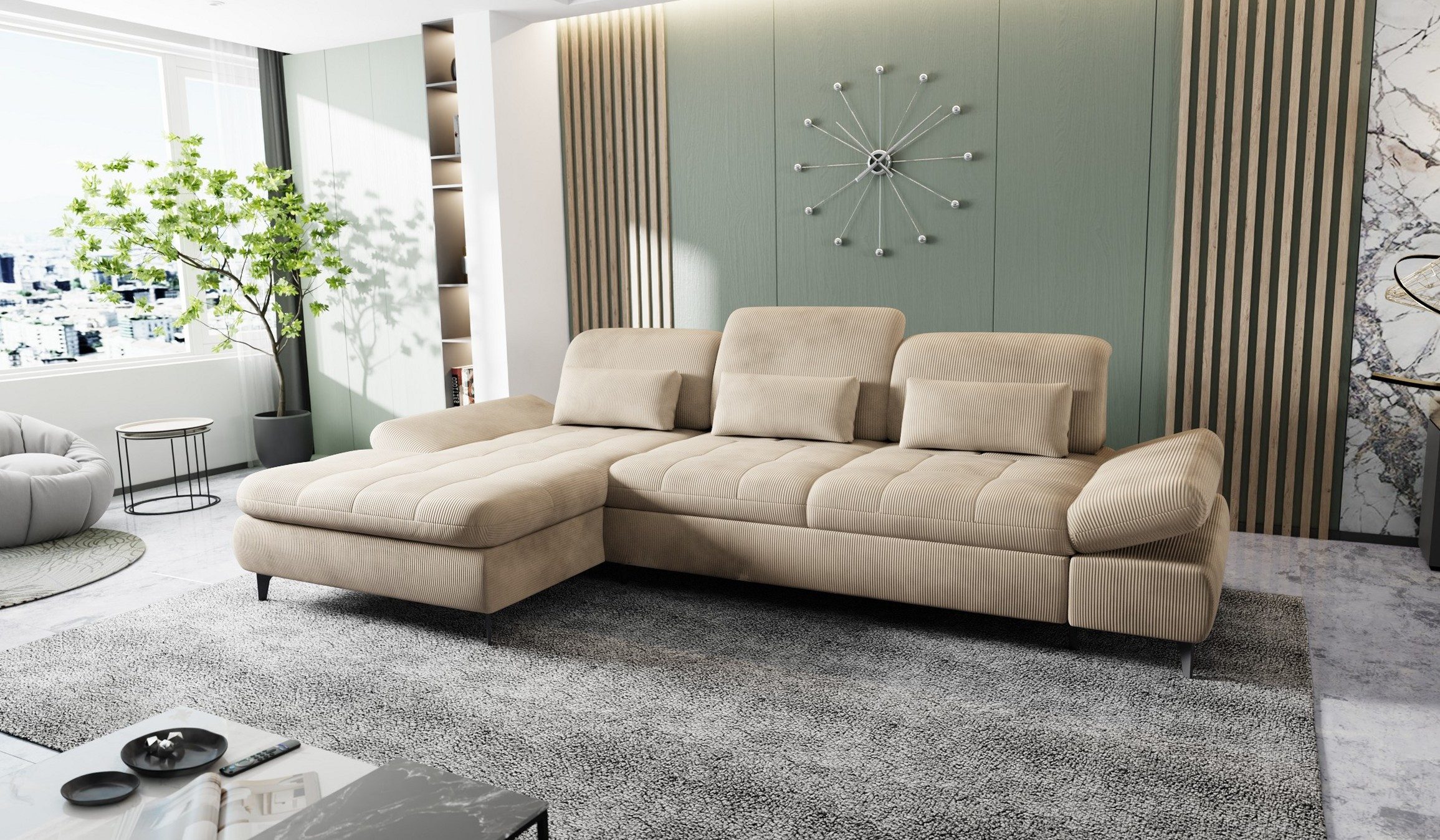 Hygger Möbelhaus Ecksofa NOLA Sofa L günstig online kaufen