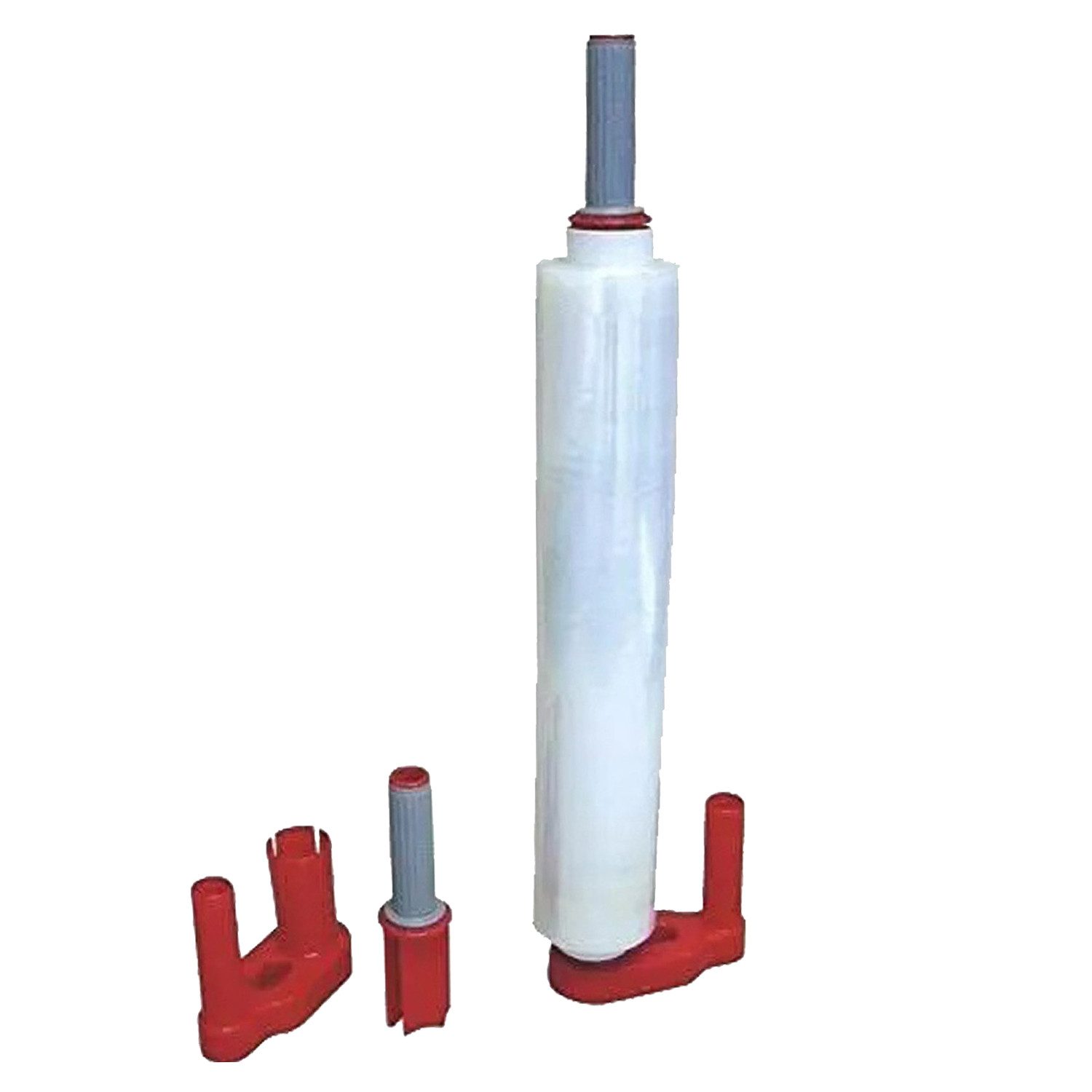 FORMAT Bügelpolster Handabroller für Stretchfolie Abrollgerät, 400-500 mm Strechfolienabroller Rot
