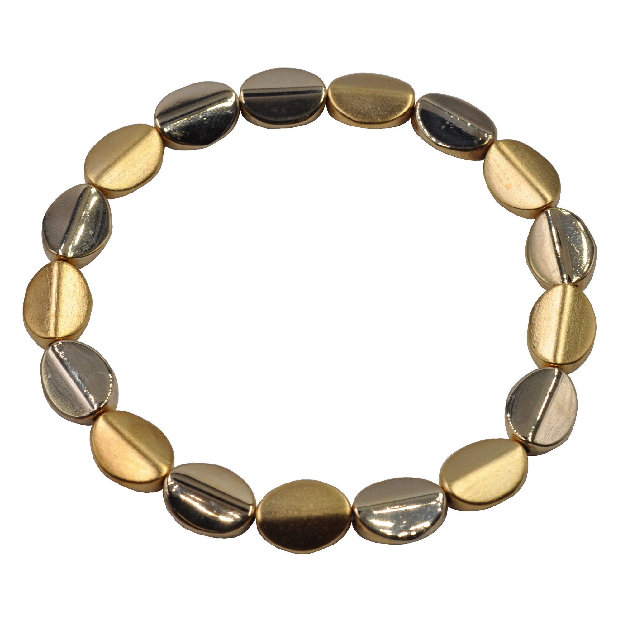 Steuer Armband Metall goldfarben matt glanz