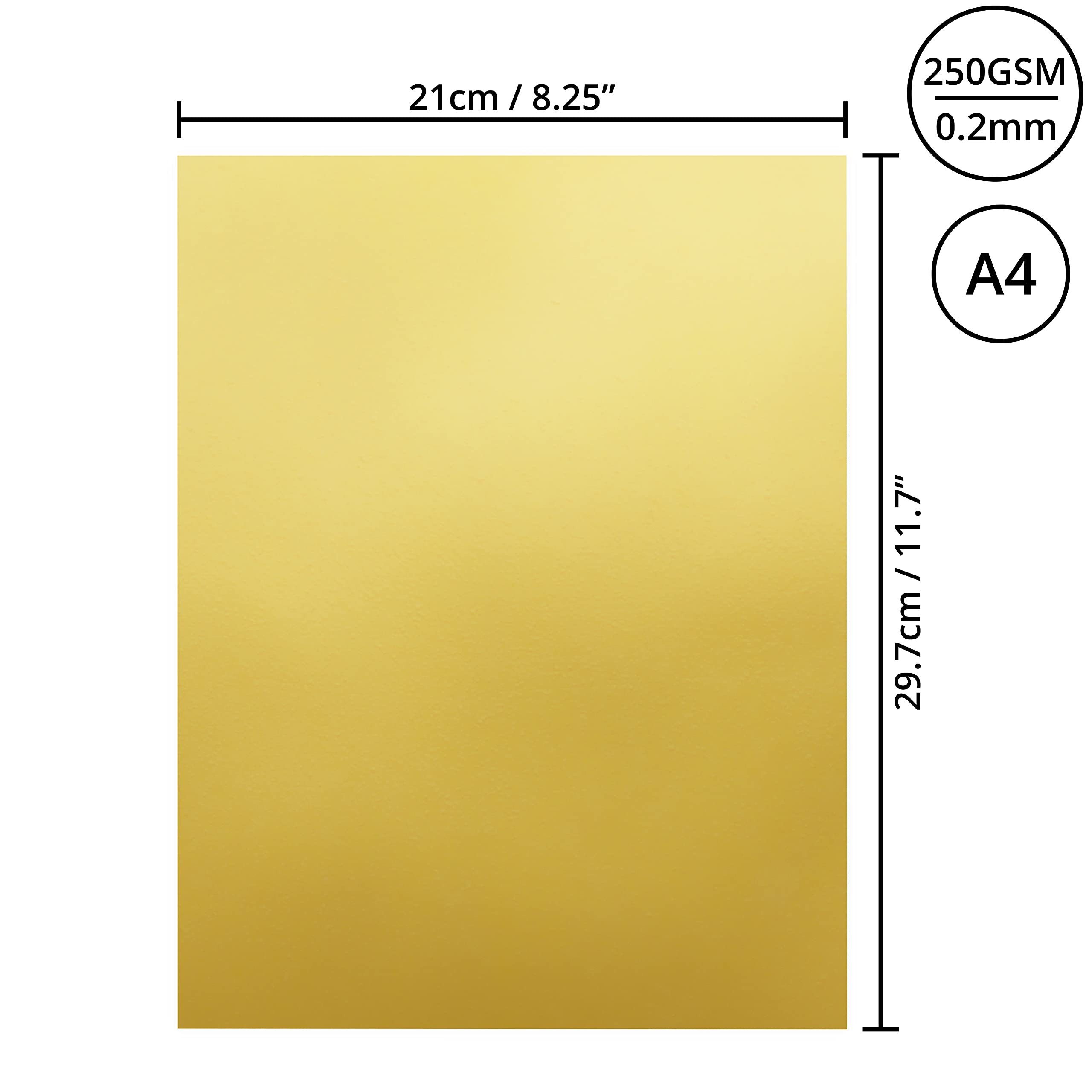 Thumbnail - Belle Vous Aquarellpapier Goldfolie Karton (60 Stück) 29,7x21cm 250gsm A4