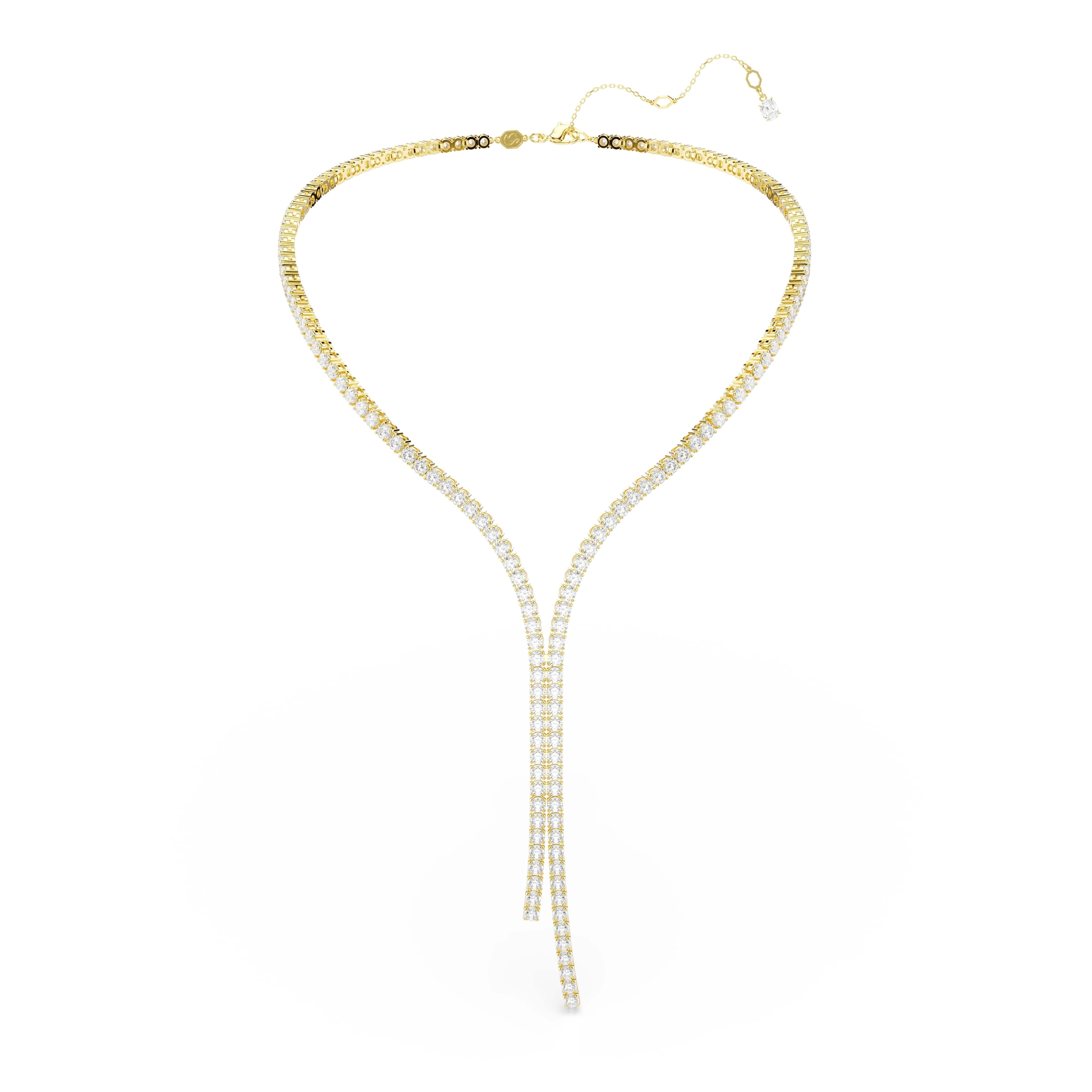 Swarovski Y-Kette Schmuck Geschenk MATRIX Halskette, mit Swarovski® Kristall