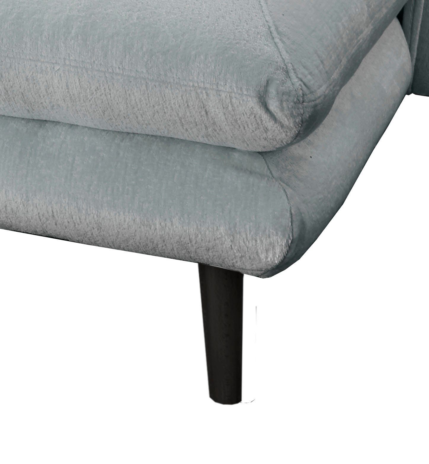 Home affaire Ecksofa Lazio modern und bequem, schmale Armlehnen, tolle Detailverarbeitung, zwei verschiedene Fußfarben wählbar