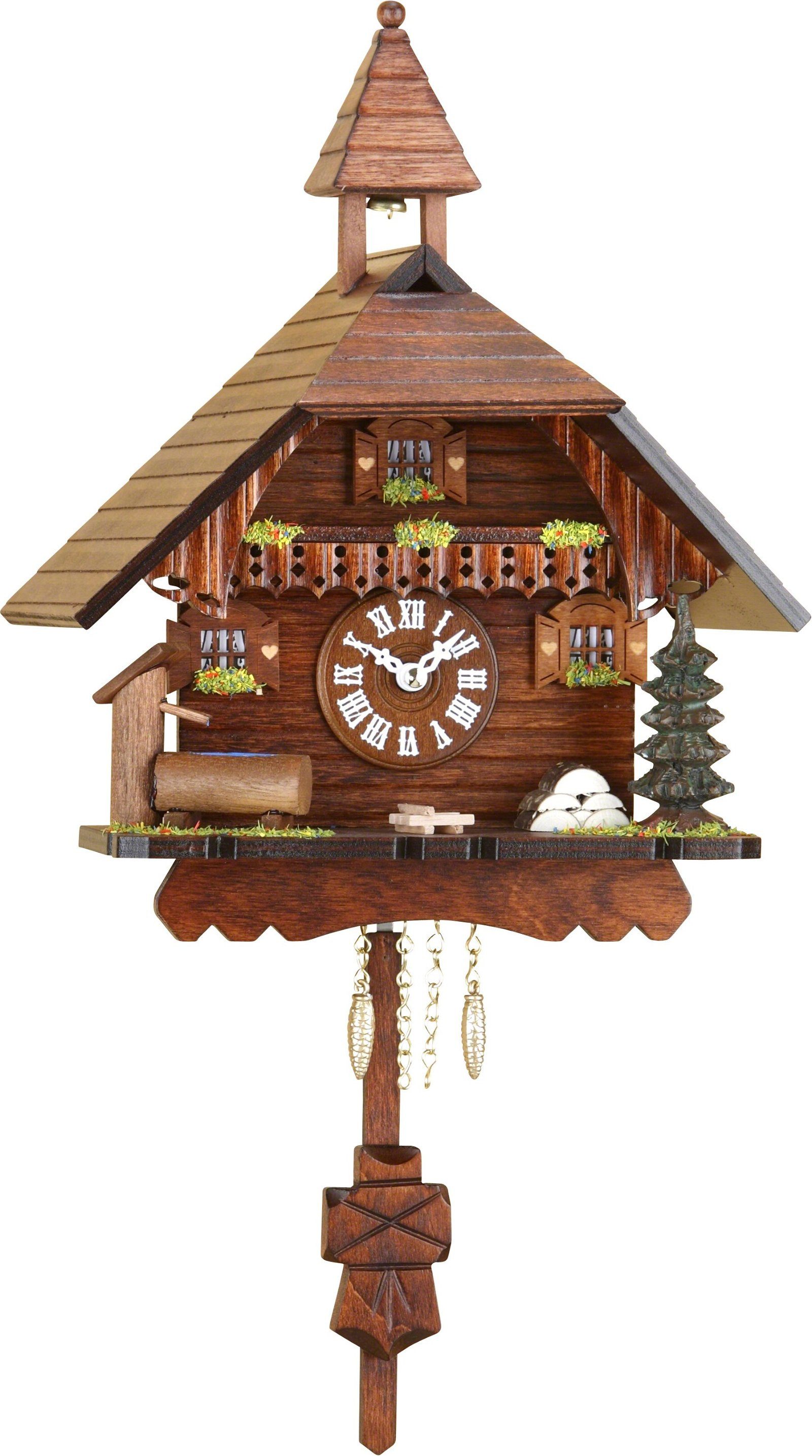 Trenkle Wanduhr Schwarzwälder Pendeluhr Kuckulino Quarz-Uhrwerk 22cm von Trenkle Uhren