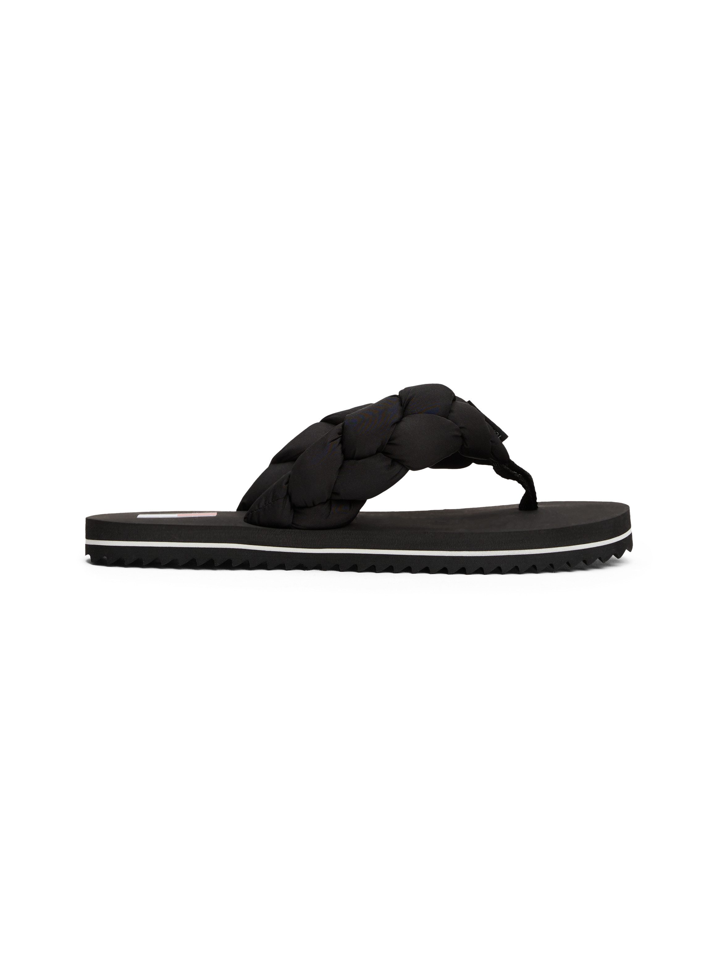 Tommy Jeans BRAIDED THONG BEACH SANDAL Zehentrenner, Dianette, Sommerschuh mit geflochtener, wattierter Bandage
