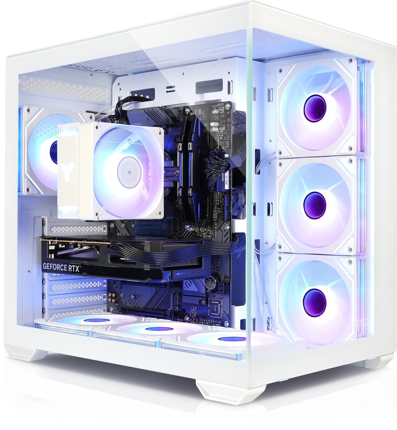 Kiebel Panorama Polar V Gaming-PC (AMD Ryzen 5 AMD Ryzen 5 5500, RTX 5060, 32 GB RAM, 1000 GB SSD, Luftkühlung, ARGB-Beleuchtung, WLAN)