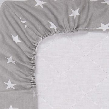 Spannbettlaken Spannbetttuch für Babybett Kinderbett Baby 100% Baumwolle 140x70 cm, Amilian, Gummizug: an den Ecken, in vielen Mustern erhältlich