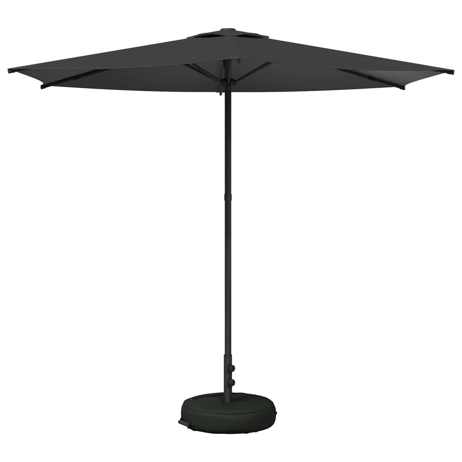 Sonnenschirm Garten-Schirm mit Fuß 270 x 270 cm Polyester Rechtwinklig