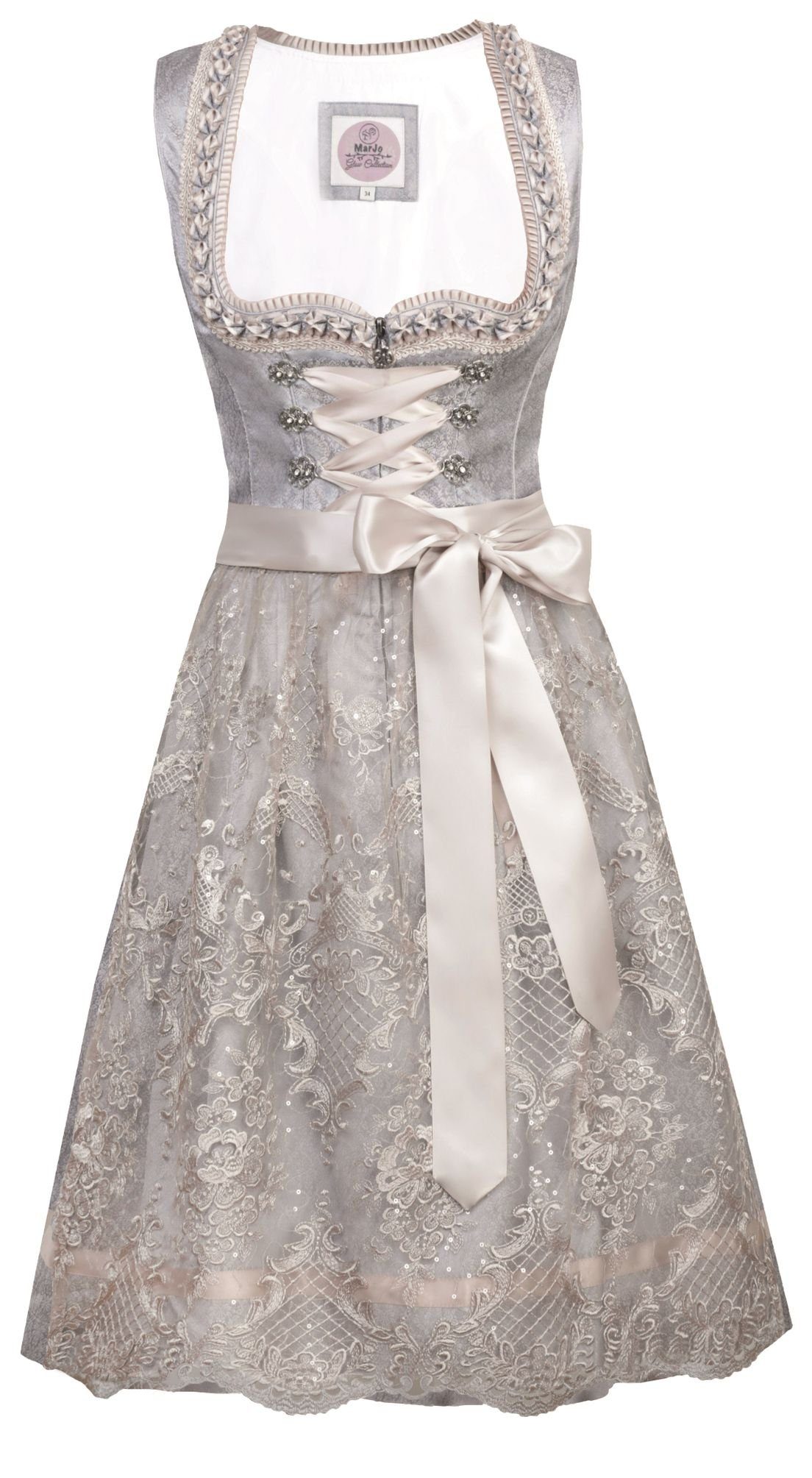 GL-6-Benita eisblau/taupe Dirndl MarJo (4784) (594158-020039)