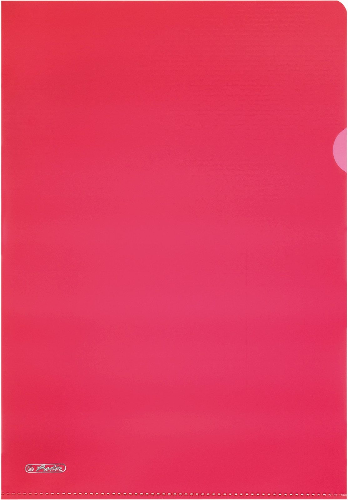 Herlitz Prospekthülle Aktenhülle Pyramide A4 110my PP glänzend VE=10 Stück rot