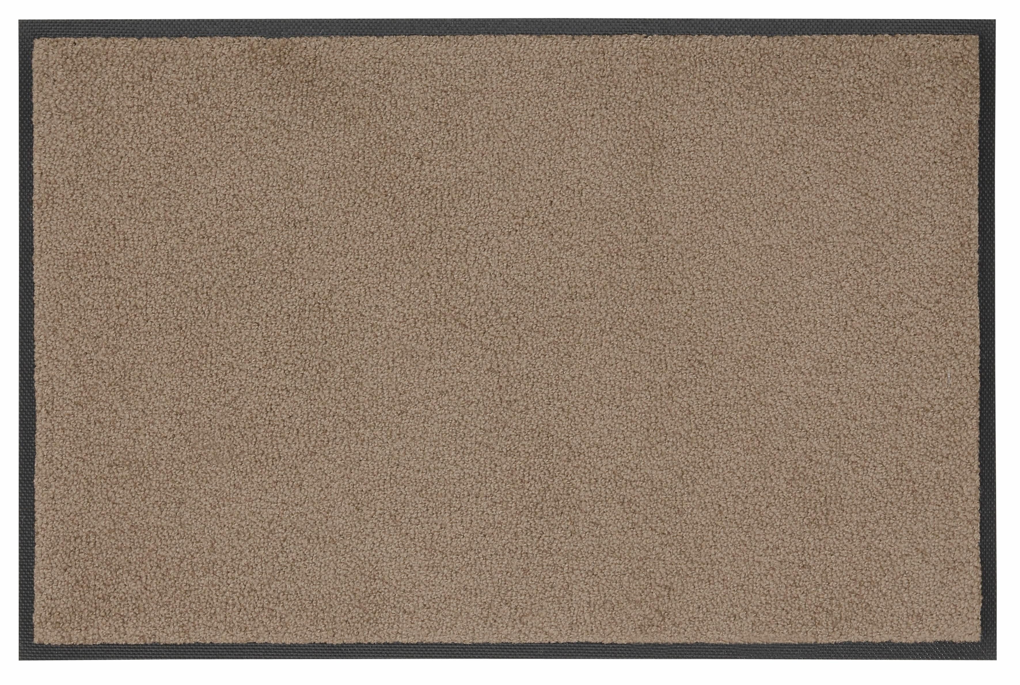 Fußmatte Original Uni, wash+dry by Kleen-Tex, rechteckig, Höhe: 7 mm, Schmutzfangmatte, rutschhemmend, In- und Outdoor geeignet, waschbar dunkelbeige