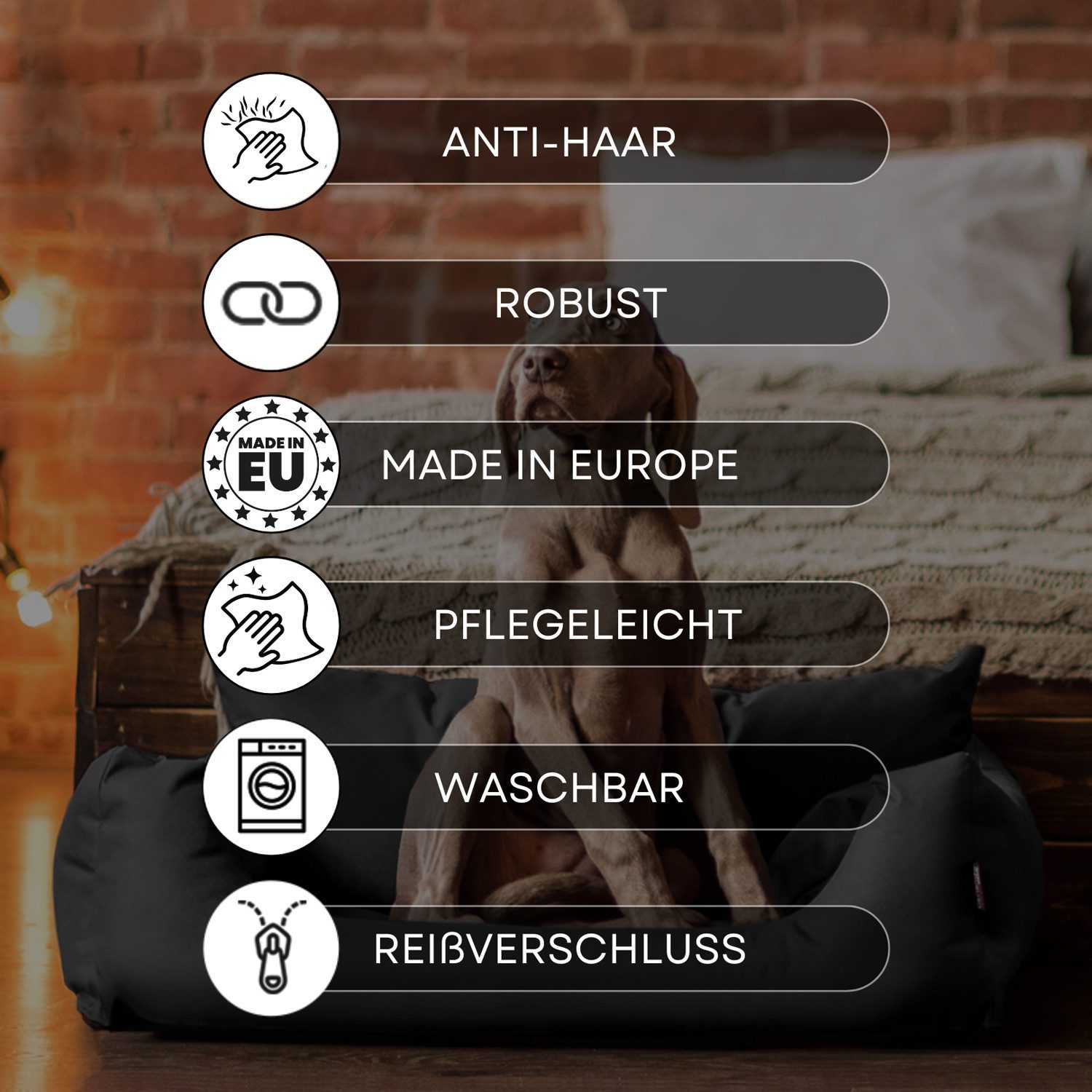 tierlando® Tierbett NEMO Hundebett Hundesofa S M L Hundekorb