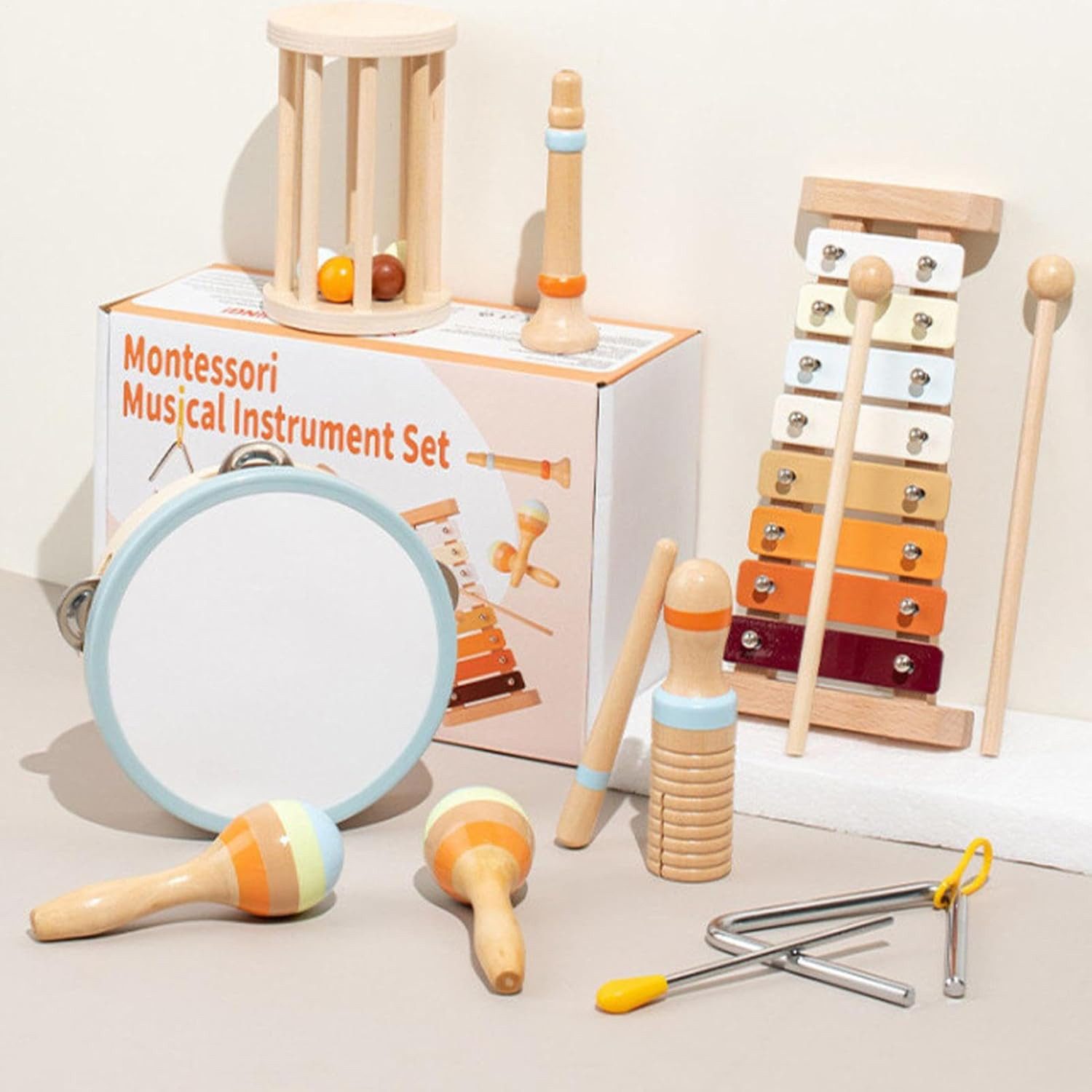 STILVORA Spielzeug-Musikinstrument Baby spielzeug musik Holz Glockenspiel,B günstig online kaufen
