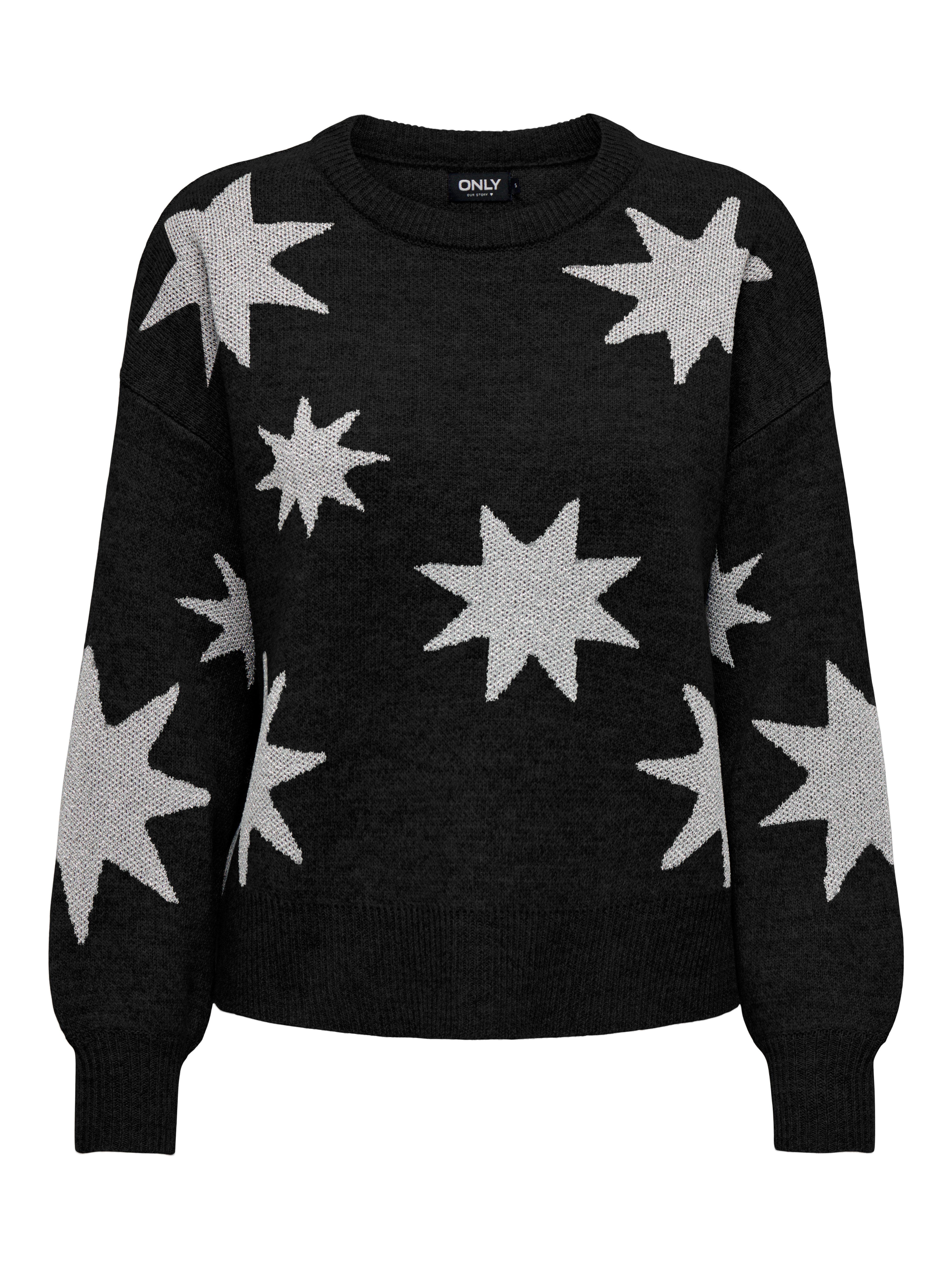 ONLY Rundhalspullover ONLROSIE LS O-NECK GLITTER KNT günstig online kaufen