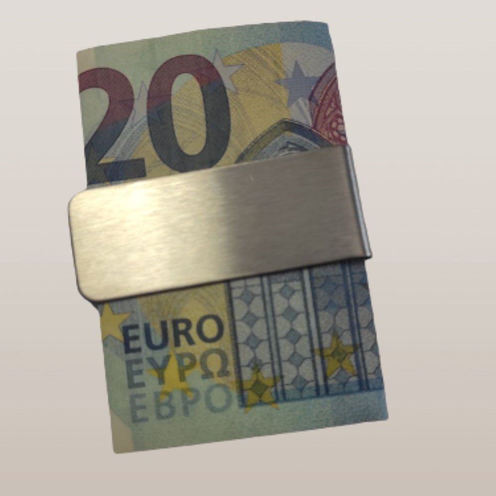silber (1-tlg), Edelstahl Geldclip aus Geldscheinklammer Geldklammer schlicht