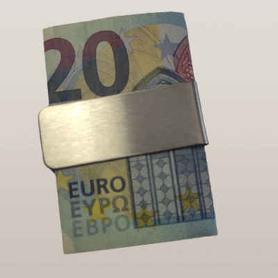 Geldscheinklammer Geldklammer schlicht silber aus Edelstahl (1-tlg), Geldclip