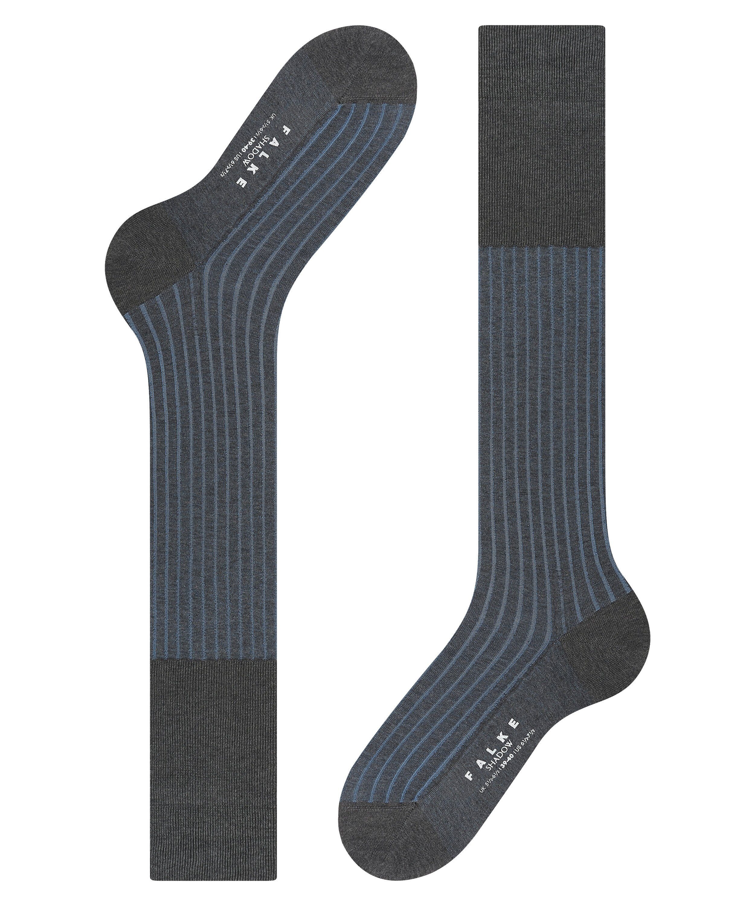 FALKE Kniestrümpfe Shadow (1-Paar) mit feiner Rippstruktur