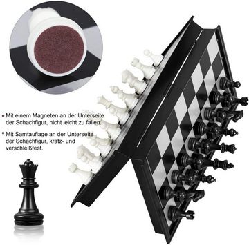 SOTOR Spielfigur Schwarz -weißes Schachschach kann ein Schachbrett falten